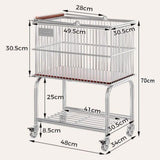 Maxbell Rolling Laundry Cart with Removable Hamper Sturdy Height 70cm Toilet Trolley