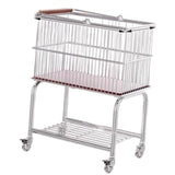 Maxbell Rolling Laundry Cart with Removable Hamper Sturdy Height 70cm Toilet Trolley