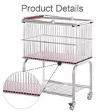 Maxbell Rolling Laundry Cart with Removable Hamper Sturdy Height 70cm Toilet Trolley