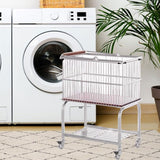 Maxbell Rolling Laundry Cart with Removable Hamper Sturdy Height 70cm Toilet Trolley