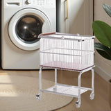 Maxbell Rolling Laundry Cart with Removable Hamper Sturdy Height 70cm Toilet Trolley