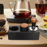 Maxbell Espresso Tamper Station Coffee Tamper Holder Stand for Office Coffee 51-58mm Black