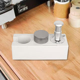 Maxbell Espresso Tamper Station Coffee Tamper Holder Stand for Office Coffee 51-58mm White