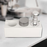 Maxbell Espresso Tamper Station Coffee Tamper Holder Stand for Office Coffee 51-58mm White