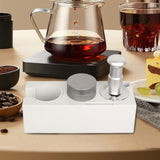 Maxbell Espresso Tamper Station Coffee Tamper Holder Stand for Office Coffee 51-58mm White