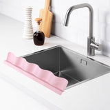 Maxbell Sink Splash Guard Faucet Versatile Water Barrier Dishwashing Protector Board Pink