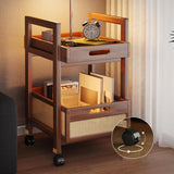 Rolling Utility Cart Multifunctional Shelf Mobile Trolley Tables for Balcony 50cmx30cmx57.2cm