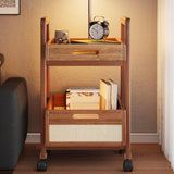 Rolling Utility Cart Multifunctional Shelf Mobile Trolley Tables for Balcony 50cmx30cmx57.2cm