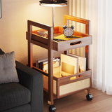 Rolling Utility Cart Multifunctional Shelf Mobile Trolley Tables for Balcony 50cmx30cmx57.2cm