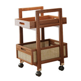 Rolling Utility Cart Multifunctional Shelf Mobile Trolley Tables for Balcony 50cmx30cmx57.2cm