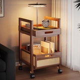 Rolling Utility Cart Multifunctional Shelf Mobile Trolley Tables for Balcony 50cmx30cmx57.2cm