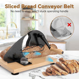 Manual Bread Slicer Bread Cutting Machine Serrated Blade Design Hand Cranked