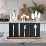 Maxbell Kitchen Utensils Holder Spoon Fork Knives Flatware Dispenser for Cafe Pantry Black