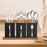 Maxbell Kitchen Utensils Holder Spoon Fork Knives Flatware Dispenser for Cafe Pantry Black