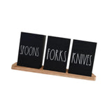 Maxbell Kitchen Utensils Holder Spoon Fork Knives Flatware Dispenser for Cafe Pantry Black