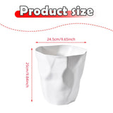 Maxbell Small Trash Can Round Simple Rubbish Can for Living Room Laundry Room Office 24.5cmx25cm