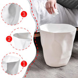 Maxbell Small Trash Can Round Simple Rubbish Can for Living Room Laundry Room Office 24.5cmx25cm