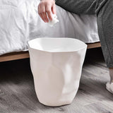 Maxbell Small Trash Can Round Simple Rubbish Can for Living Room Laundry Room Office 24.5cmx25cm