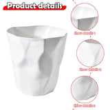 Maxbell Small Trash Can Round Simple Rubbish Can for Living Room Laundry Room Office 26cmx27cm