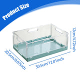 Maxbell Foldable Desktop Storage Basket Folding for Office Supplies Bathroom Cabinet Blue M