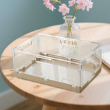 Maxbell Foldable Desktop Storage Basket Folding for Office Supplies Bathroom Cabinet Khaki M