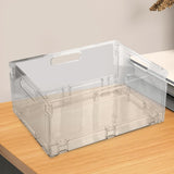 Maxbell Foldable Desktop Storage Basket Folding for Office Supplies Bathroom Cabinet L