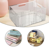 Maxbell Foldable Desktop Storage Basket Folding for Office Supplies Bathroom Cabinet L