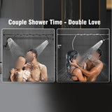 Maxbell Double Shower Heads for Couples Handheld Showerhead for Valentine's Day Home Electroplating