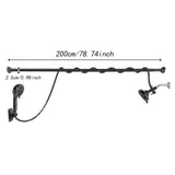 Maxbell Double Shower Heads for Couples Handheld Showerhead for Valentine's Day Home Black