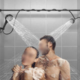 Maxbell Double Shower Heads for Couples Handheld Showerhead for Valentine's Day Home Black