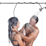 Maxbell Double Shower Heads for Couples Handheld Showerhead for Valentine's Day Home Black