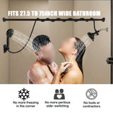Maxbell Double Shower Heads for Couples Handheld Showerhead for Valentine's Day Home Black