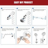 Maxbell Double Shower Heads for Couples Handheld Showerhead for Valentine's Day Home Black