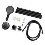 Maxbell Double Shower Heads for Couples Handheld Showerhead for Valentine's Day Home Black