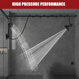 Maxbell Double Shower Heads for Couples Handheld Showerhead for Valentine's Day Home Black