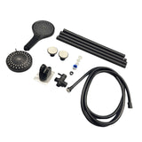 Maxbell Double Shower Heads for Couples Handheld Showerhead for Valentine's Day Home Black