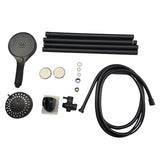 Maxbell Double Shower Heads for Couples Handheld Showerhead for Valentine's Day Home Black