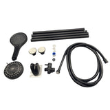 Maxbell Double Shower Heads for Couples Handheld Showerhead for Valentine's Day Home Black