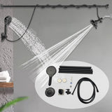 Maxbell Double Shower Heads for Couples Handheld Showerhead for Valentine's Day Home Black