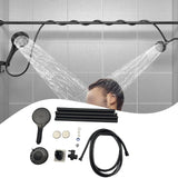 Maxbell Double Shower Heads for Couples Handheld Showerhead for Valentine's Day Home Black