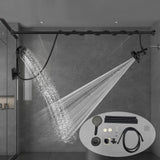 Maxbell Double Shower Heads for Couples Handheld Showerhead for Valentine's Day Home Black