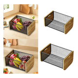 Maxbell Kitchen Fruit Basket Decorative Wire Storage Basket for Table Counter Office L
