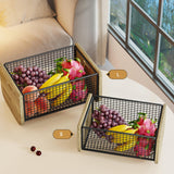 Maxbell Kitchen Fruit Basket Decorative Wire Storage Basket for Table Counter Office L