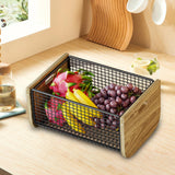 Maxbell Kitchen Fruit Basket Decorative Wire Storage Basket for Table Counter Office L