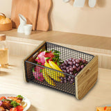 Maxbell Kitchen Fruit Basket Decorative Wire Storage Basket for Table Counter Office L