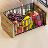 Maxbell Kitchen Fruit Basket Decorative Wire Storage Basket for Table Counter Office L