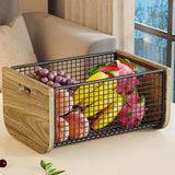 Maxbell Kitchen Fruit Basket Decorative Wire Storage Basket for Table Counter Office L