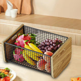 Maxbell Kitchen Fruit Basket Decorative Wire Storage Basket for Table Counter Office M