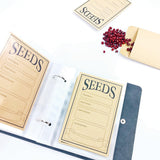 Maxbell Seed Storage Organizer Binder Samples Bags for Vegetable Plants Garden Seeds Black