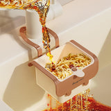 Maxbell Food Waste Strainer Mesh Strainer Multifunction Corner Hanging Sink Strainer Khaki